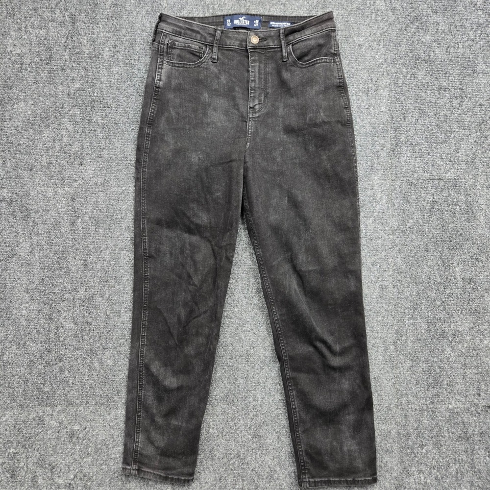 Hollister Ultra High-Rise Mom Jeans Black Classic Stretch Womens Size 7R 28x27